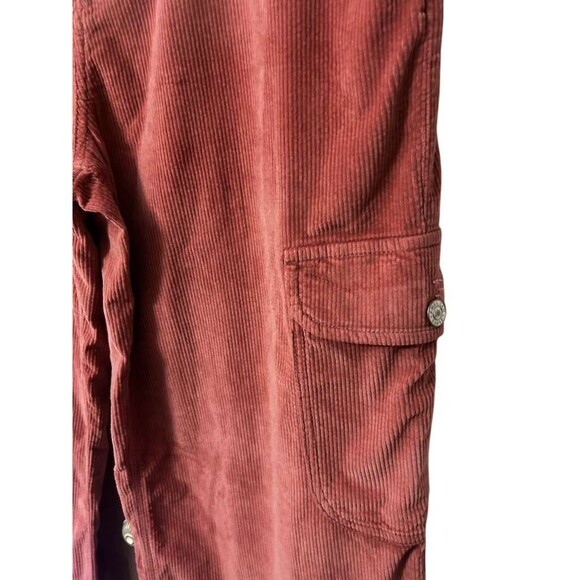 American Eagle Wide Leg Baggy Corduroy Pants Women Size 16 Pink High Rise Y2K - Picture 3 of 6